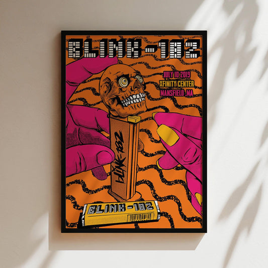 Blink 182 Pez Pink Poster, Vintage Pez Blink 182 Poster, Confectionary Print, Art about Lollies Poster, Candy Poster, Art Teenage Boys