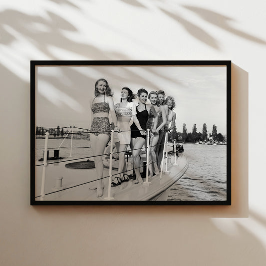 a black and white photo of a group of people