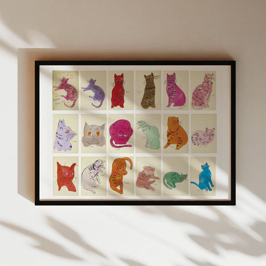 Warhol 25 Cats named Sam Art Print Poster Canvas, 25 Cats Posters, Kitchen Home Decor, Cat Lover Prints, Kittens, Vintage Screenprint Andy