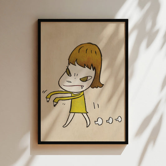 a picture of a girl with a yellow dress