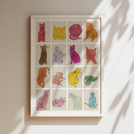 Warhol 25 Cats named Sam Art Print Poster Canvas, 25 Cats Posters, Kitchen Home Decor, Cat Lover Prints, Kittens, Vintage Screenprint Andy