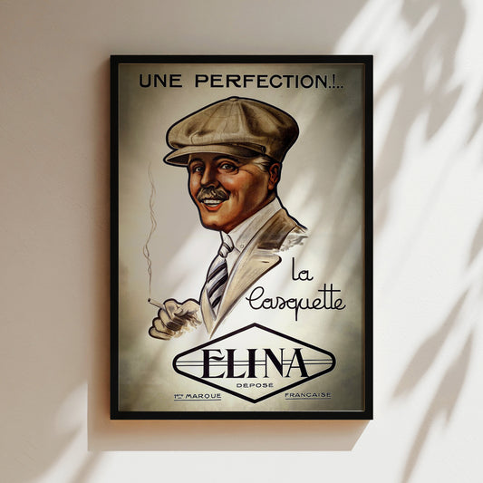 a painting of a man in a hat and tie