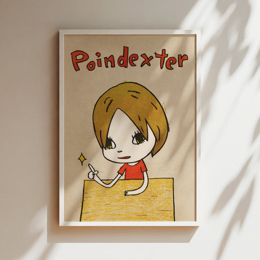 a picture of a cartoon character on a wall