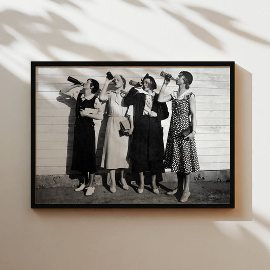 a black and white photo of a group of people