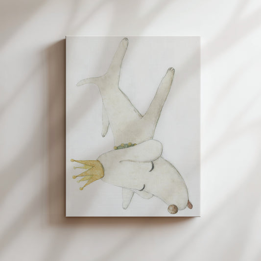 a painting of a person falling off of a skateboard