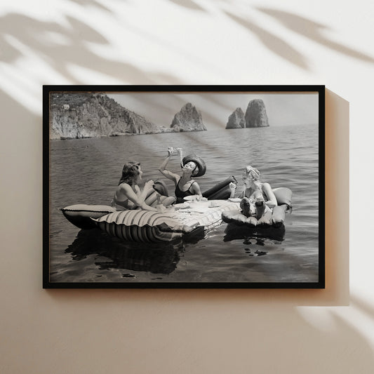 a black and white photo of a group of people