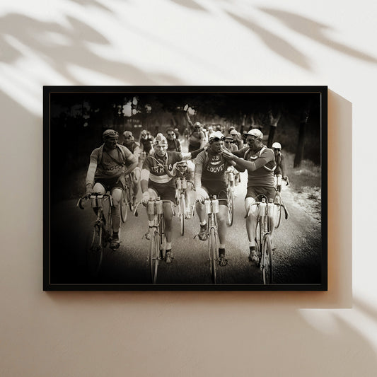 a black and white photo of a group of people