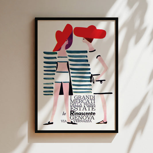 a picture of a couple of people on a wall