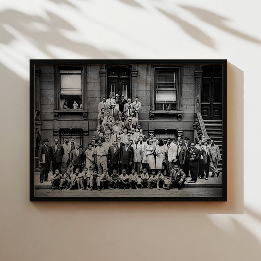 a black and white photo of a group of people