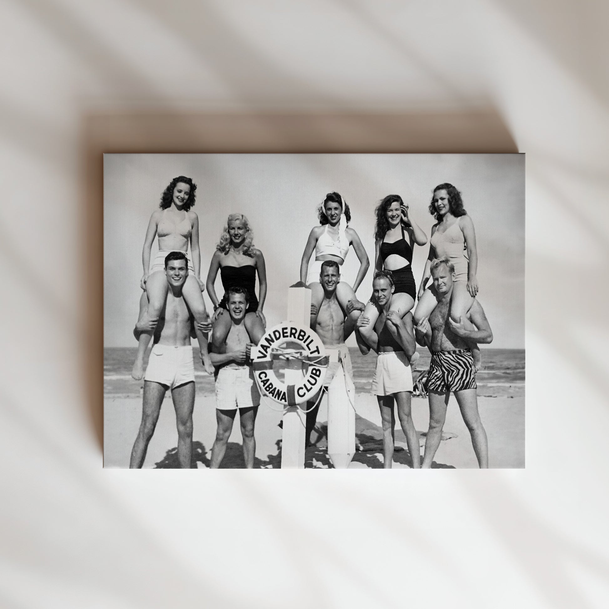 a black and white photo of a group of people