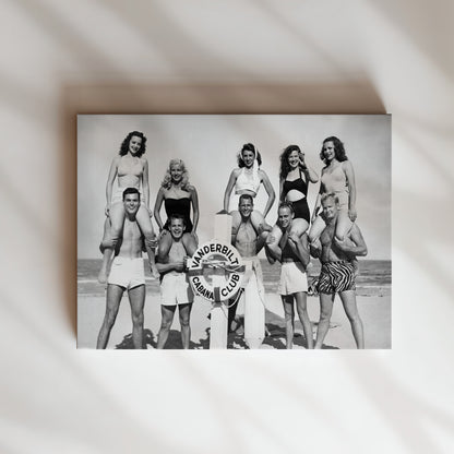 a black and white photo of a group of people
