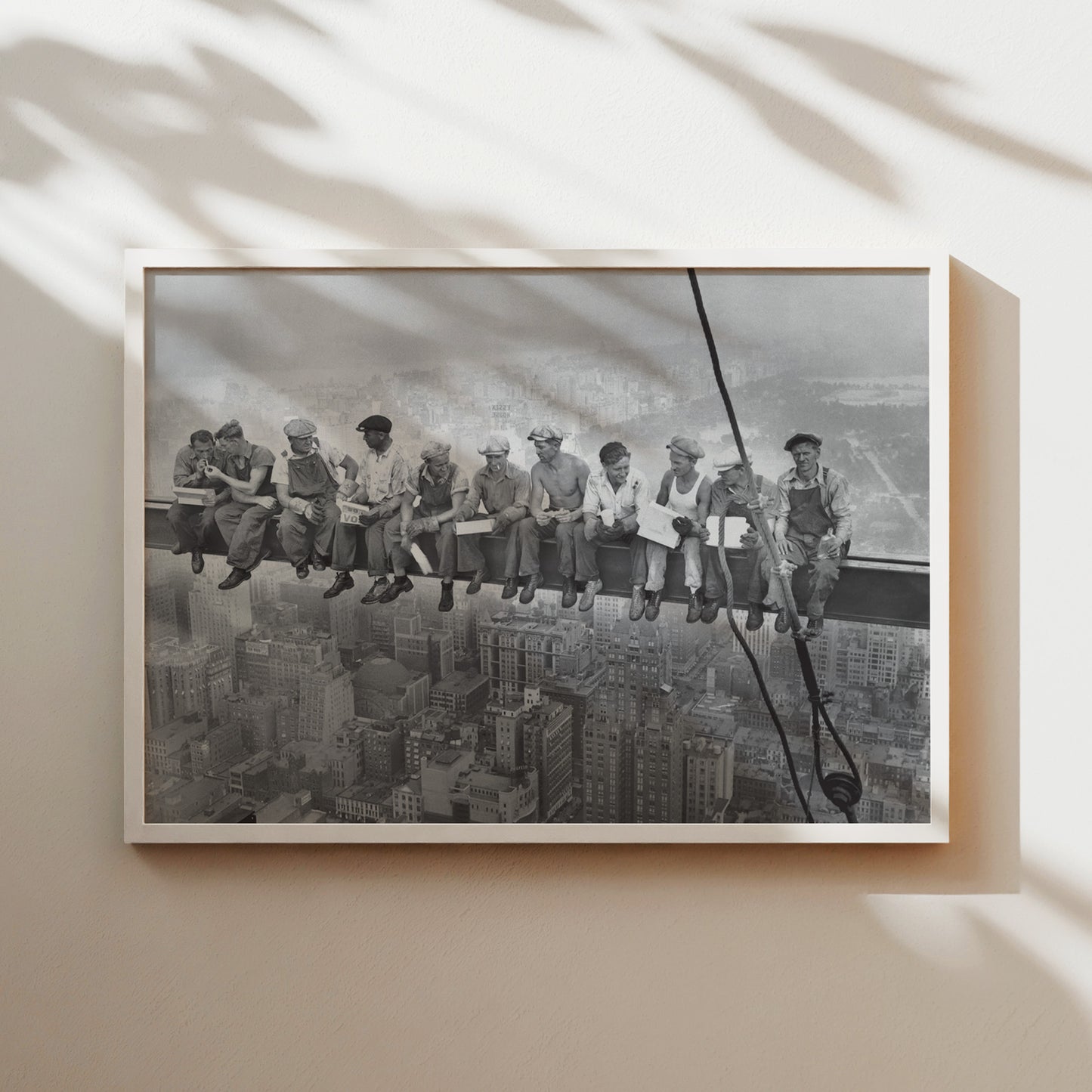 a black and white photo of a long line of people