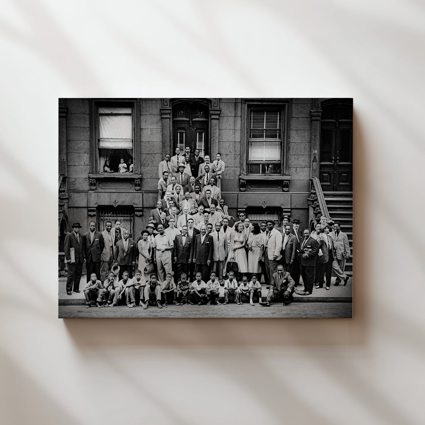 a black and white photo of a group of people