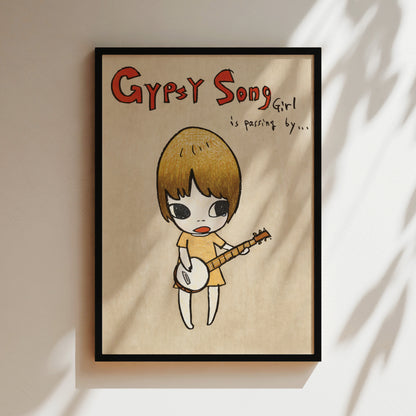 a picture of a girl playing a guitar