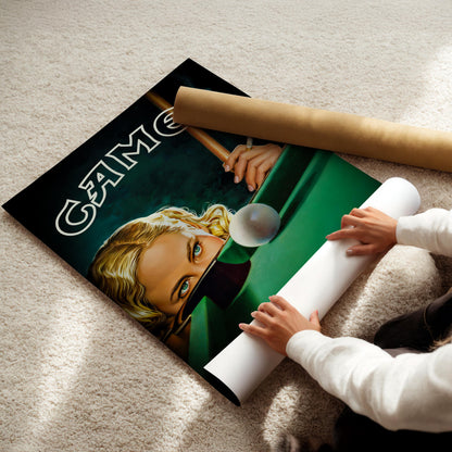Camel Cigarettes Vintage Poster, Camel Billards Advertisement Print, Pool Snooker, Billiards & Smoking Canvas , Camel Canvas, Cigar Smoke