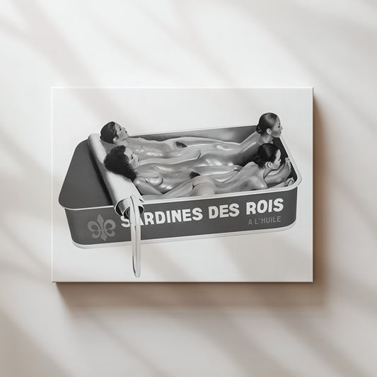 a white box with a picture of a man in it