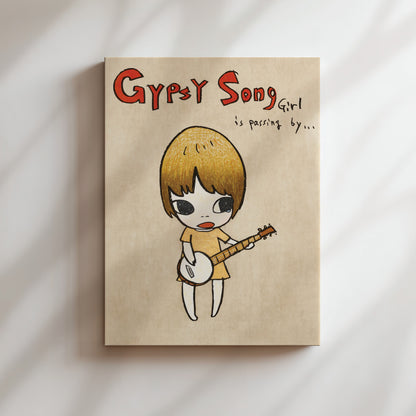 a book with a picture of a girl playing a guitar