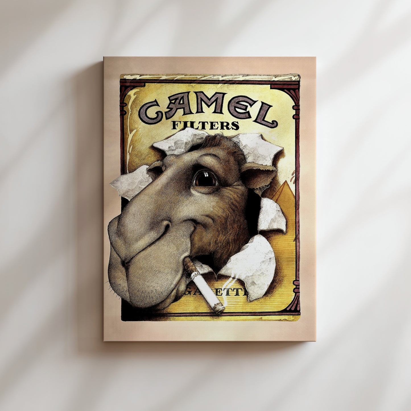 a picture of an elephant with a cigarette in its mouth