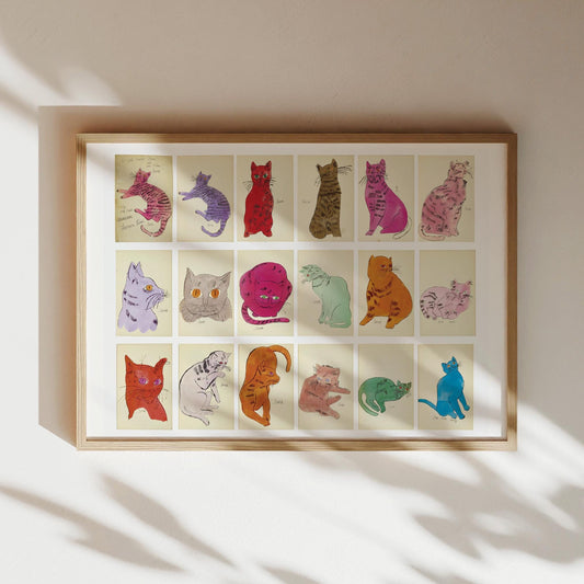 Warhol 25 Cats named Sam Art Print Poster Canvas, 25 Cats Posters, Kitchen Home Decor, Cat Lover Prints, Kittens, Vintage Screenprint Andy