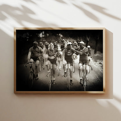 a black and white photo of a group of people